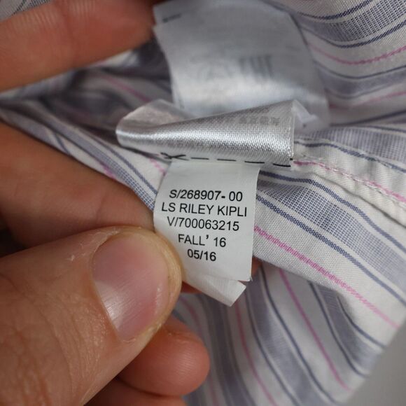 Banana Republic Long Sleeve Riley Shirt Striped Button Down Shirt Women's Sz 10P - Picture 5 of 6